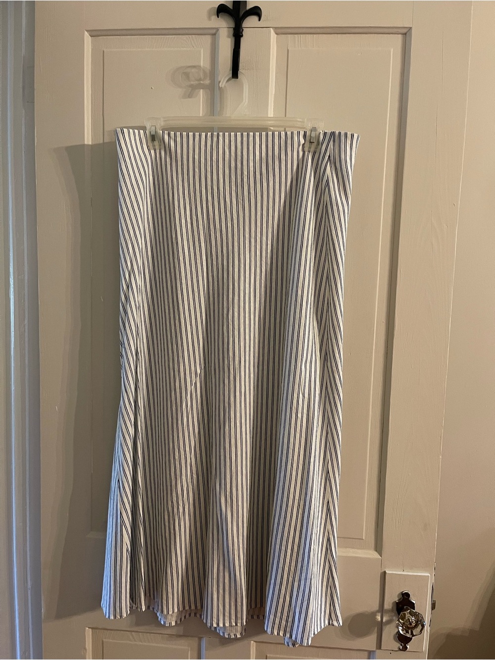 A-line maxi skirt never worn. Linen blend with wide elastic waist